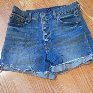 Gap high waisted jean shorts